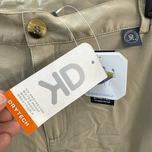 Little Donkey Andy DryTech Cargo Shorts Stretch UPF 50+ Tan Sz M NWT - Picture 3 of 7